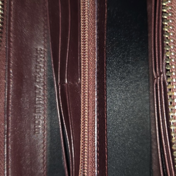 Dior Burgundy Patent Leather Embossed Wallet - Picture 7 of 13
